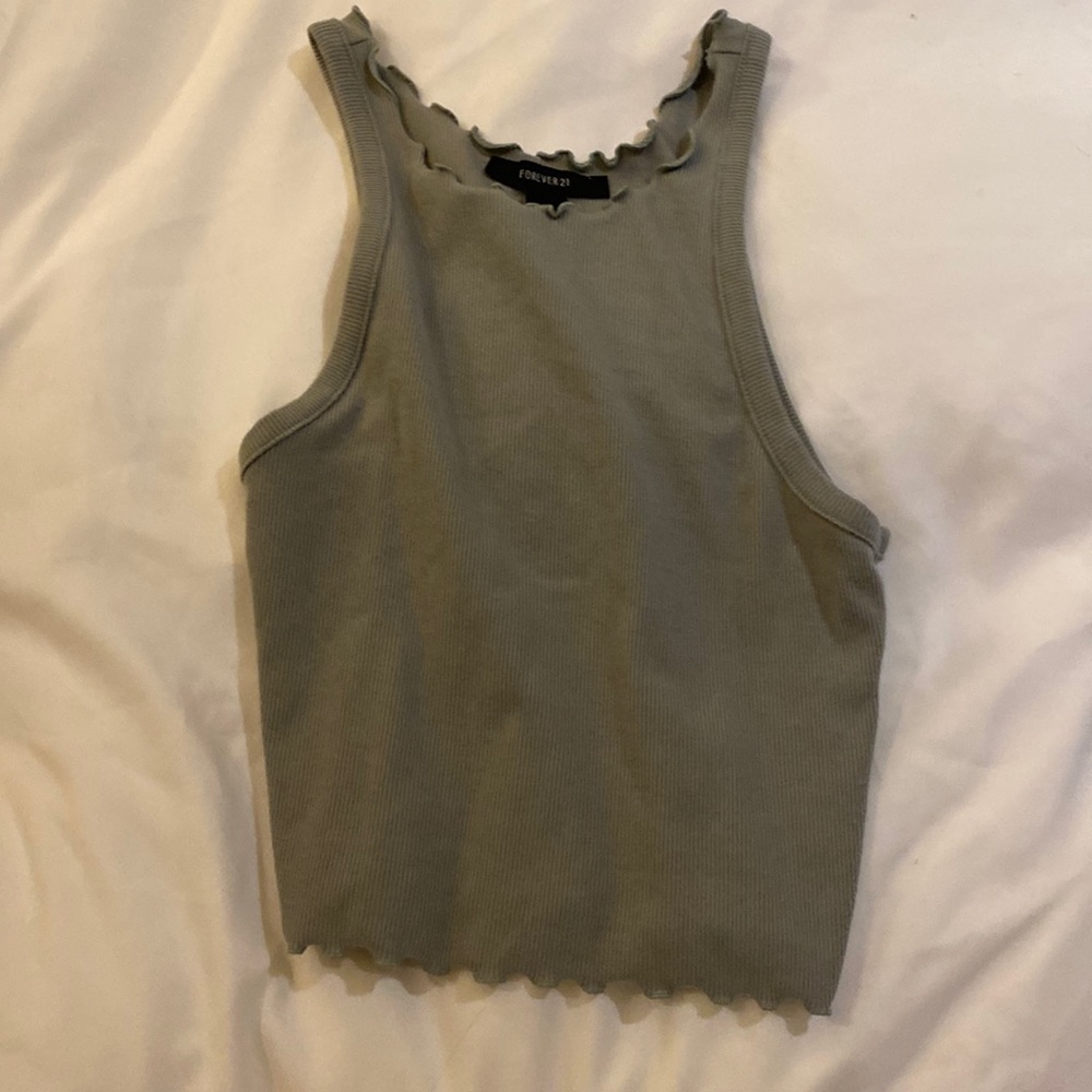 dark green tank top from forever 21